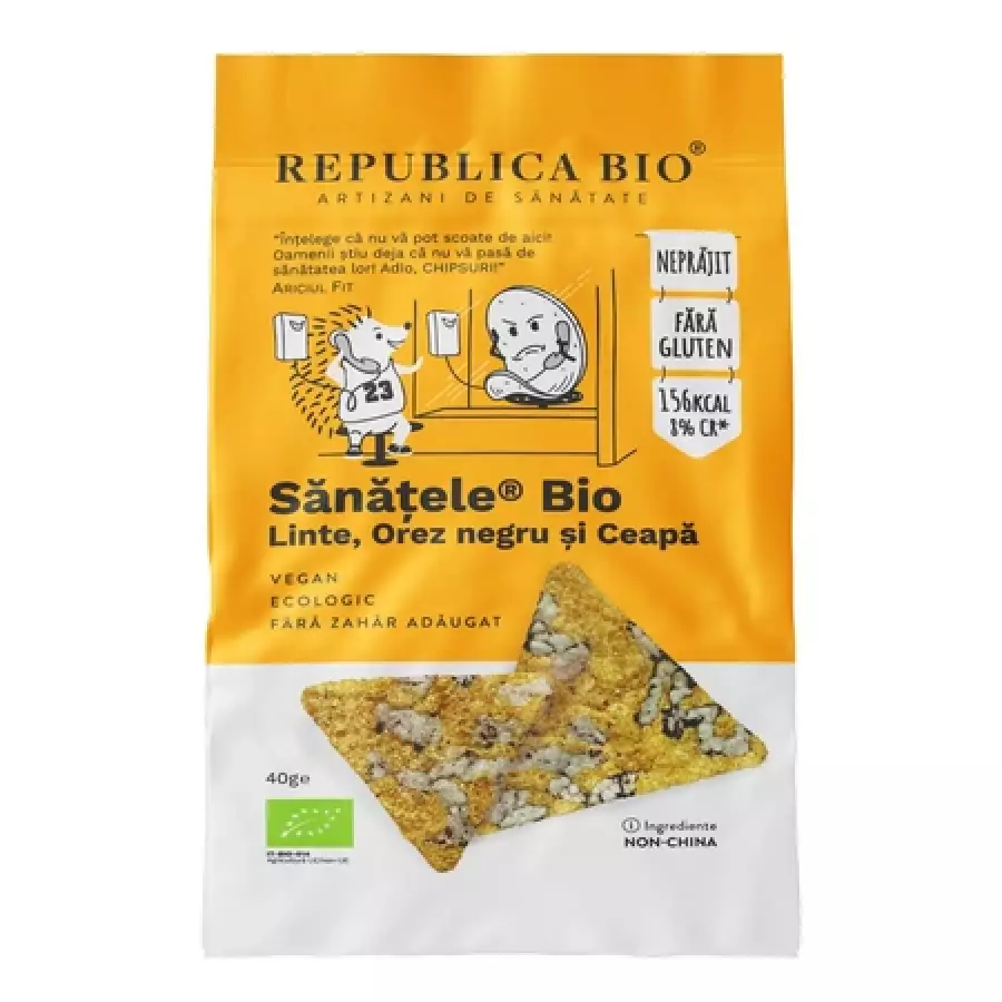 SANATELE Linte, orez negru, ceapa (fara gluten) bio x 40g